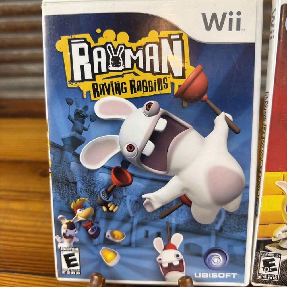 (2) Nintendo Wii Games Rayman Raving Rabbids TV Party & Rayman Raving Rabbits - Picture 2 of 12
